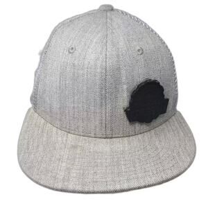 Decky Trucker Hat Gray Black CrossFit OS Snapback Adjustable Flat Brim Mesh Logo